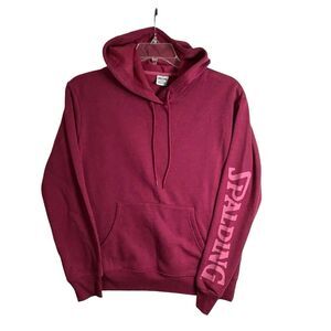 Spalding Women's Small‎ Red Plum French Terry Hoodie with Logo NWT